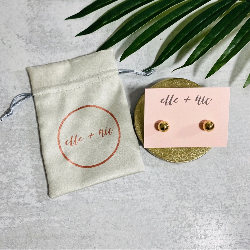 Classic Gold Ball Stud Earrings